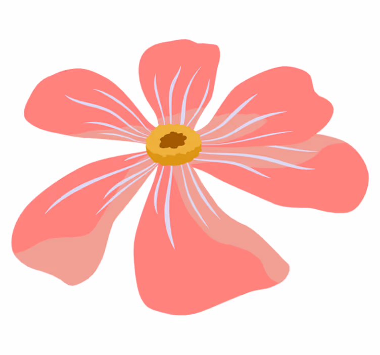 Pink floral design floral vinyl rug - TenStickers