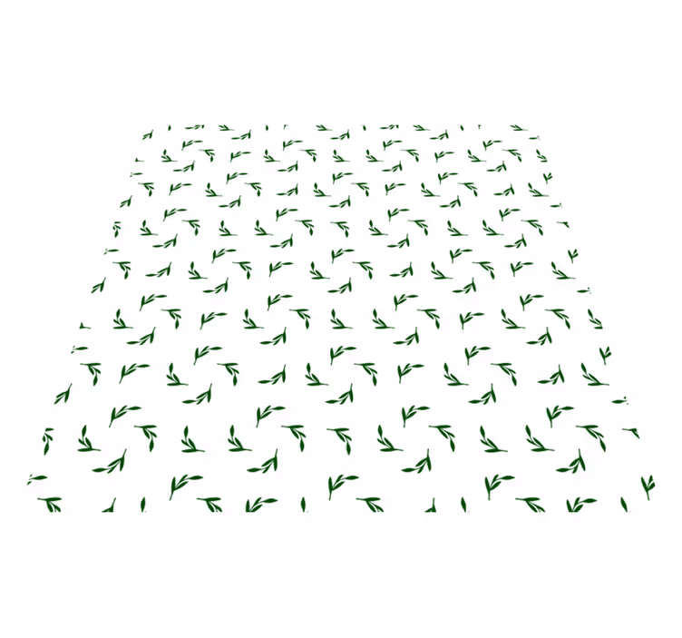 Floral vinyl rug botanical leaf design - TenStickers