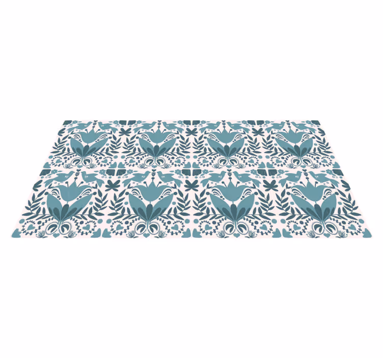 Floral print concept floral vinyl rug - TenStickers