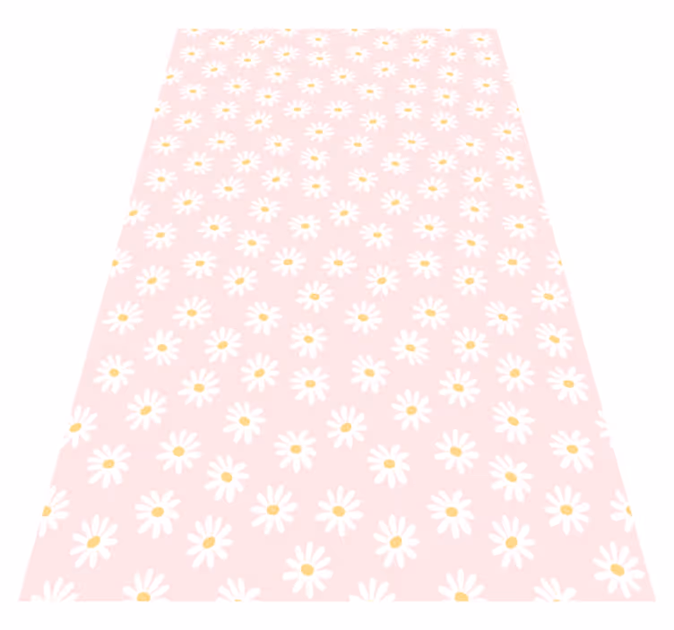 Flower rug daisy flower design - TenStickers