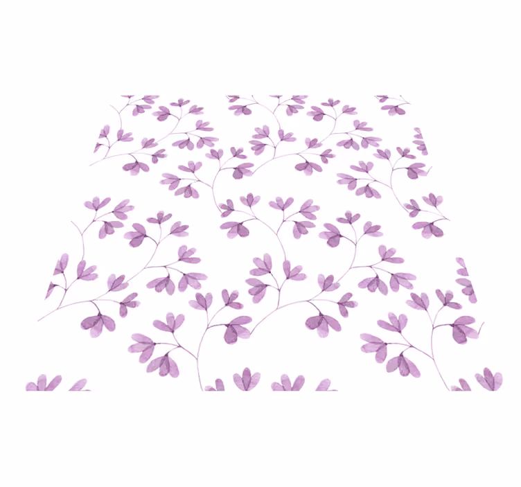 Flower rug in purple floral design - TenStickers