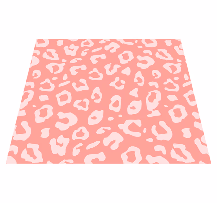 Animal print vinyl rug in pink leopard texture - TenStickers