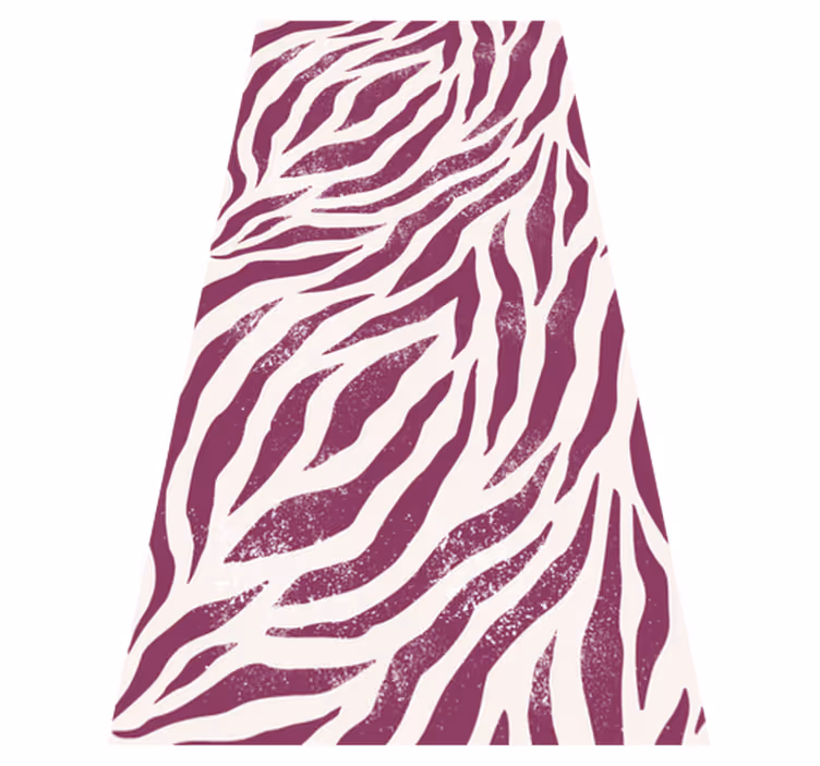 Animal print vinyl rug in purple and white zebra - TenStickers
