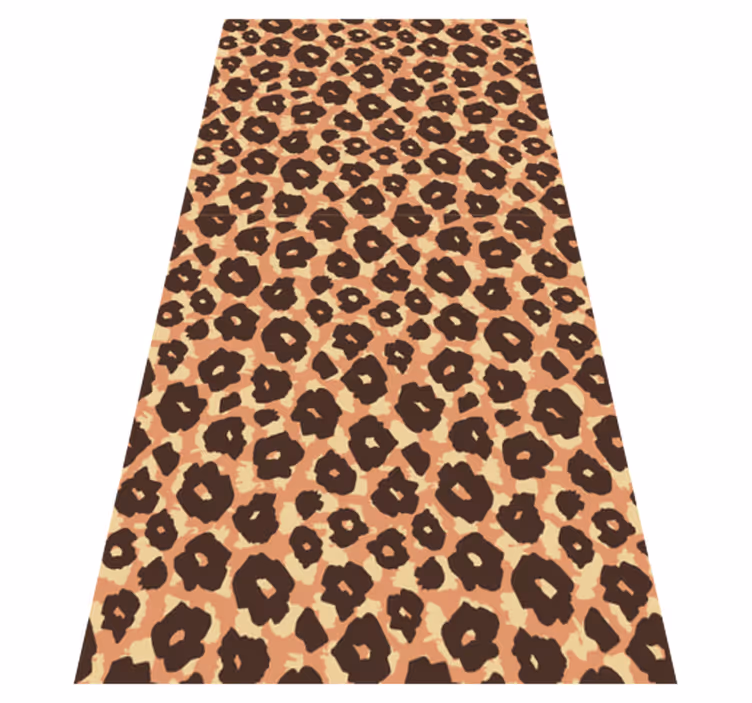 Animal print vinyl rug velvety classic leopard style - TenStickers
