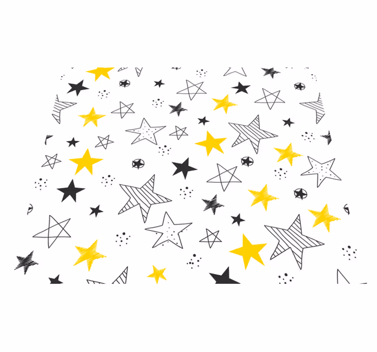Star vinyl rug with rock'n'roll design - TenStickers