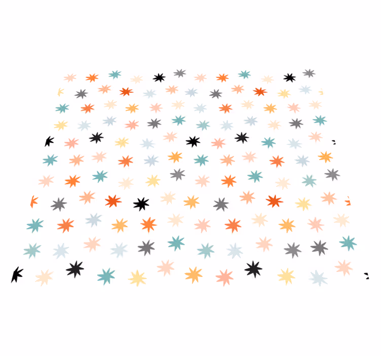 Star vinyl rug with geometric star design - TenStickers
