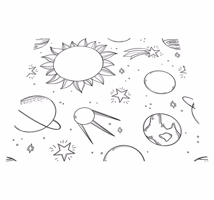 Star vinyl rug for kids’ cosmic adventures - TenStickers