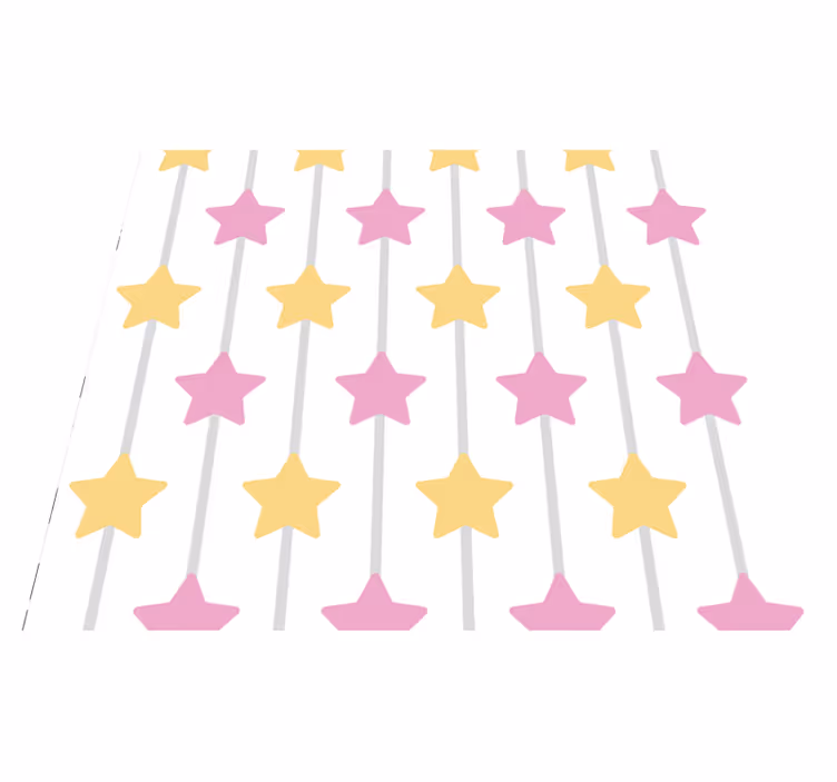 Star vinyl rug with amazing charm - TenStickers