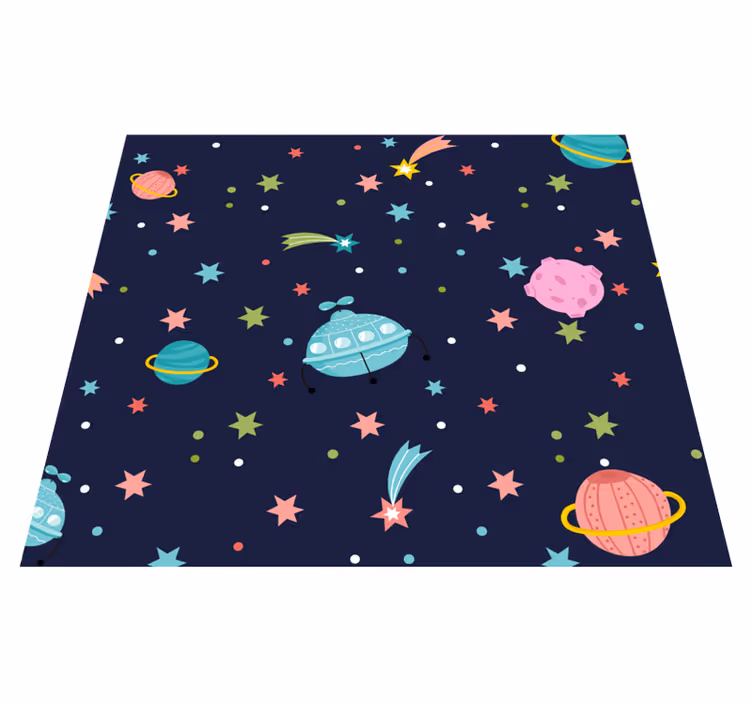 Star vinyl rug celestial space - TenStickers