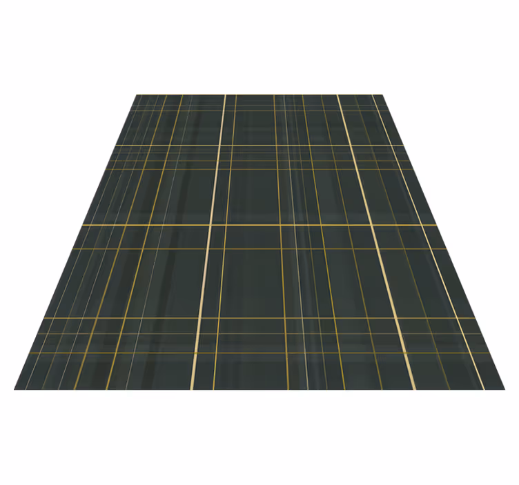 Geometric vinyl rug in dark green scottish pattern - TenStickers