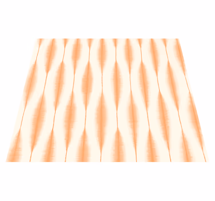 Geometric vinyl rug ikat kasuri orange - TenStickers