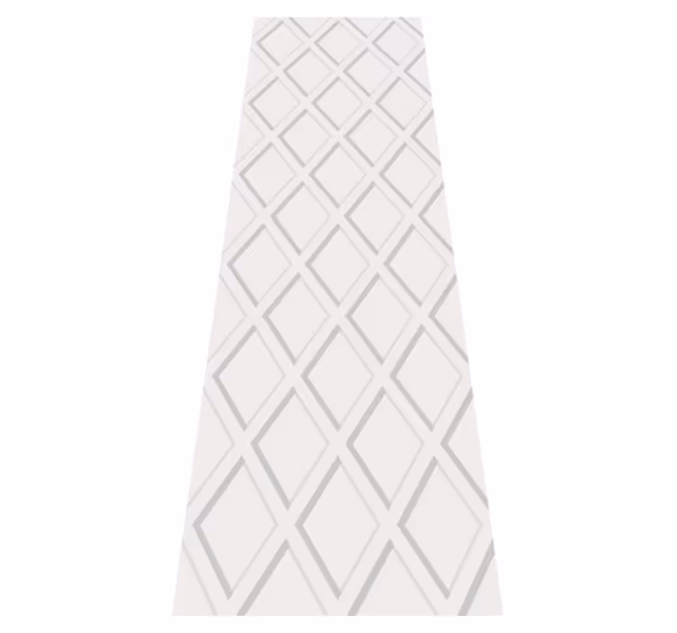 Geometric vinyl rug with 3d rhombus pattern - TenStickers