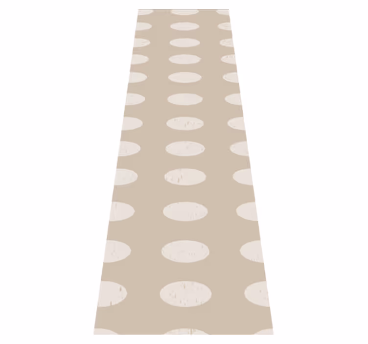 Geometric vinyl rug with white circle pattern - TenStickers