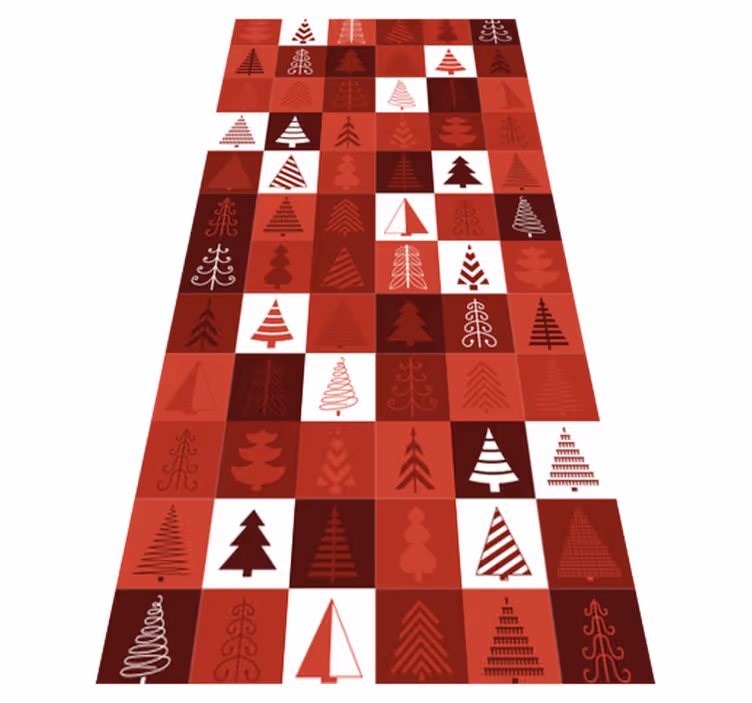 Christmas vinyl rug christmas patchwork design - TenStickers