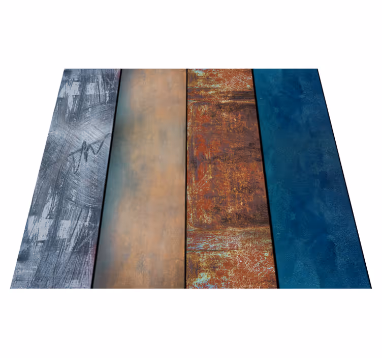 Bedroom vinyl rug abstract textured panels - TenStickers