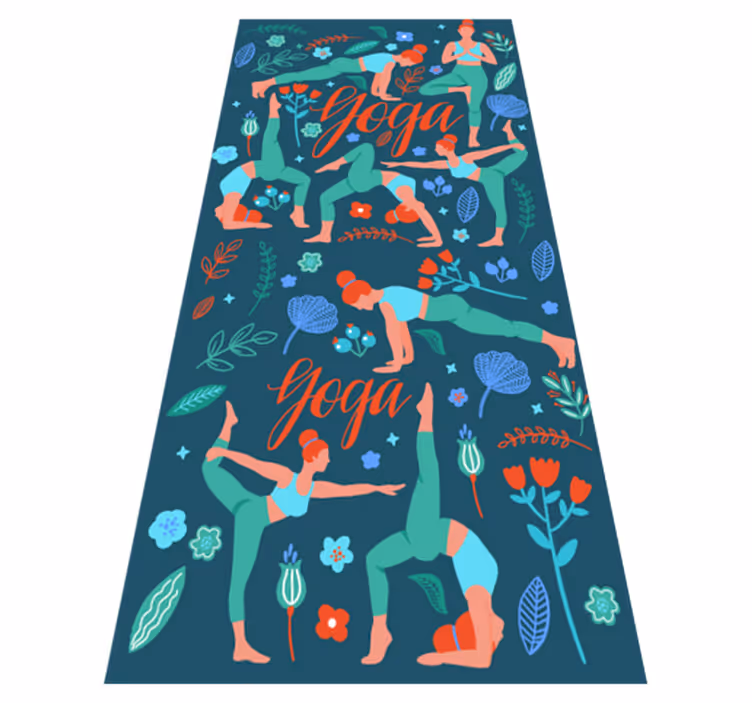 Bedroom vinyl rug for yoga practice - TenStickers