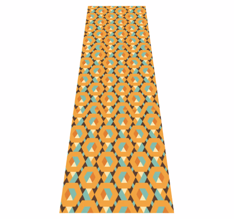 Bedroom vinyl rug with geometric calm shapes - TenStickers