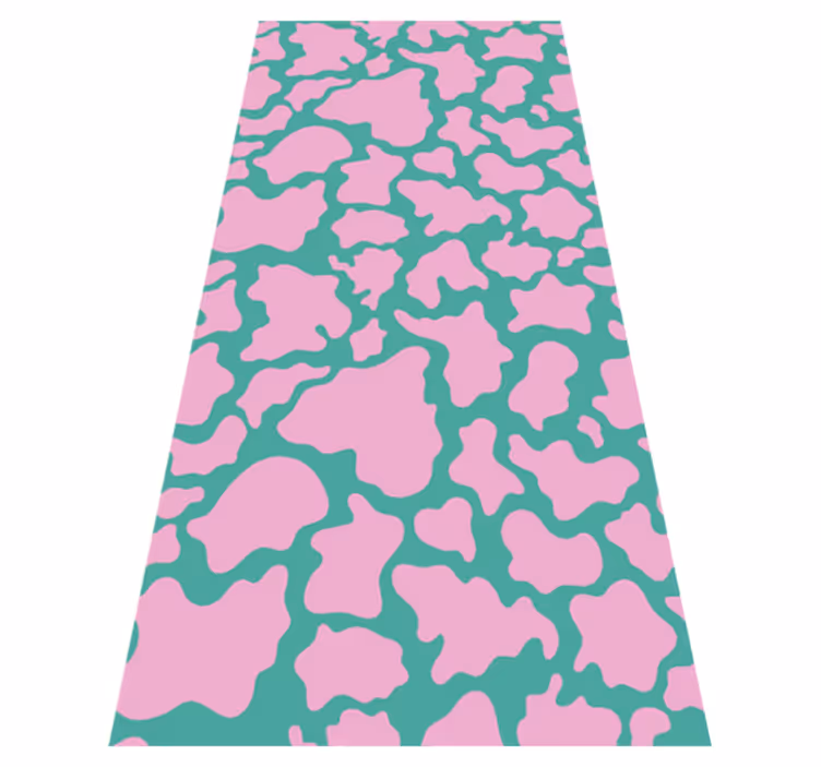 Bedroom vinyl rug in vibrant cow print - TenStickers
