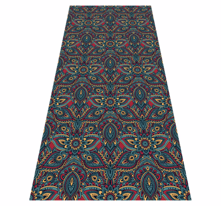 Bedroom vinyl rug with native american design - TenStickers