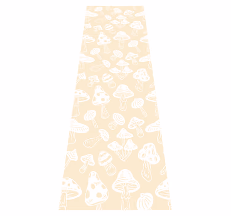 Beige mushroom design bedroom vinyl rug - TenStickers