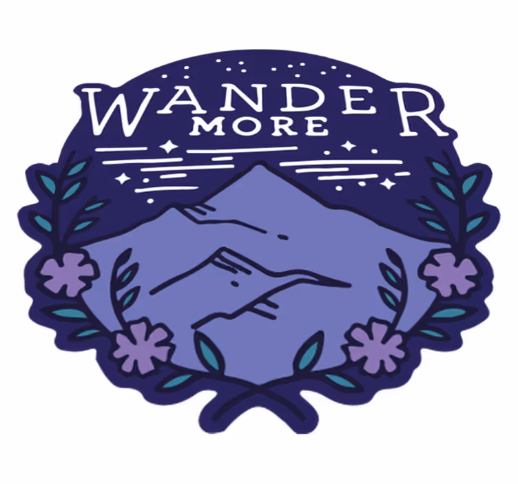 Nature vinyl rug hiking in mountains theme - TenStickers