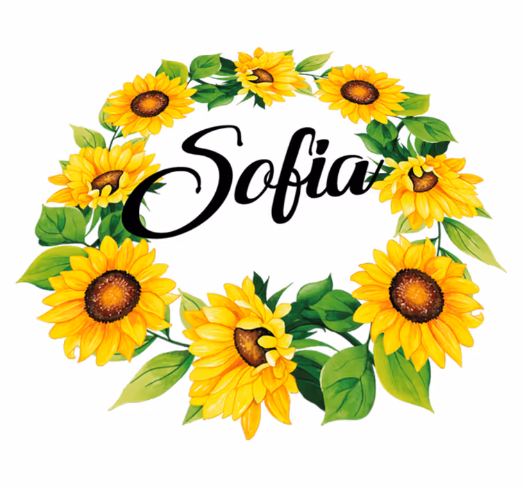 Floral vinyl rug with summer flower crown design - TenStickers