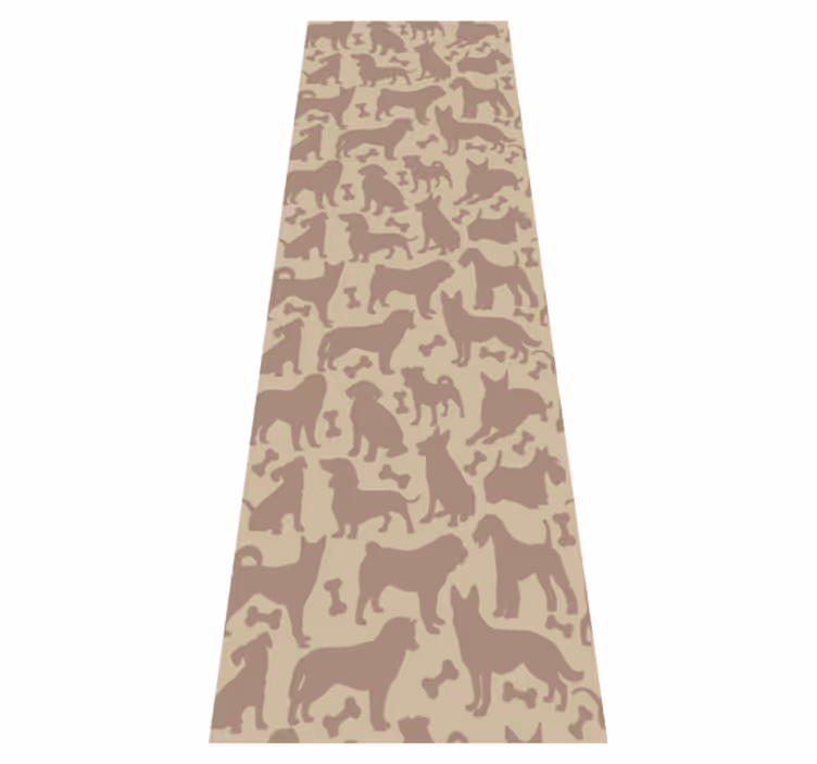 Bedroom vinyl rug with stunning continuous dog design - TenStickers
