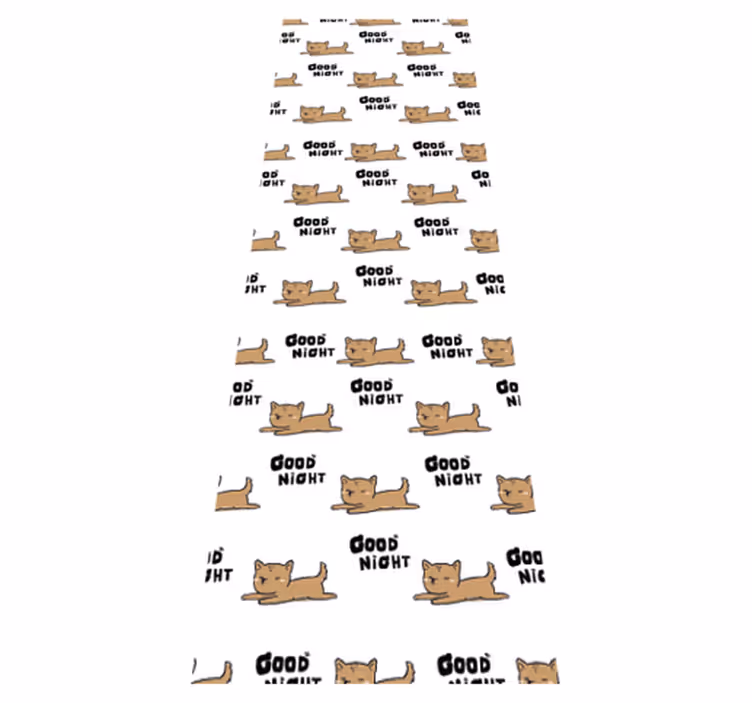 Bedroom vinyl rug with a cute dog sleeping - TenStickers