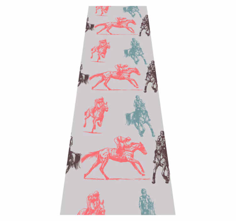 Bedroom vinyl rug in multicolored horse design - TenStickers