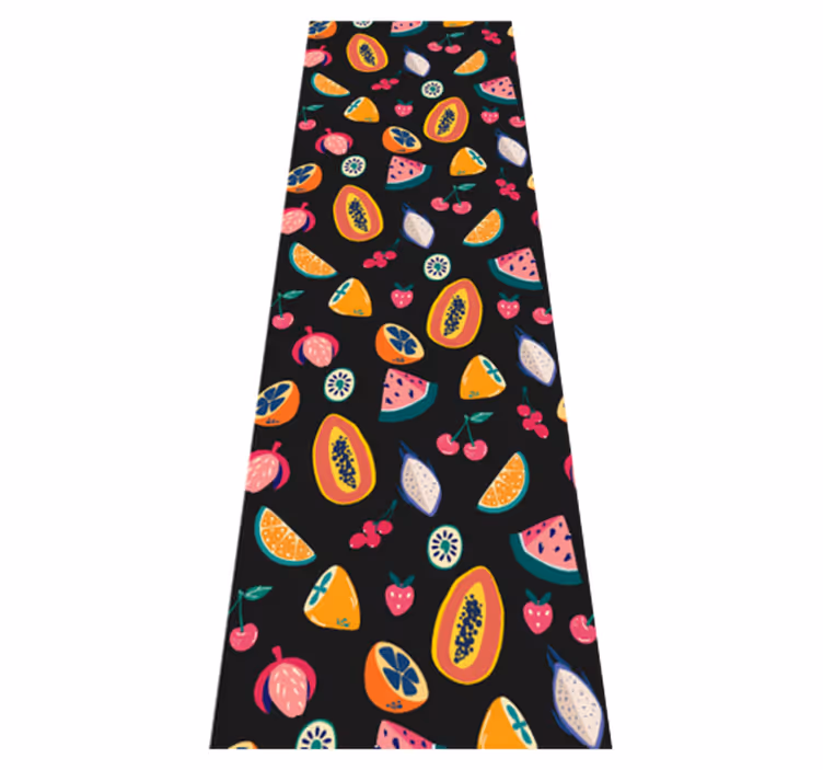 Bedroom vinyl rug with multicolored fruits design - TenStickers