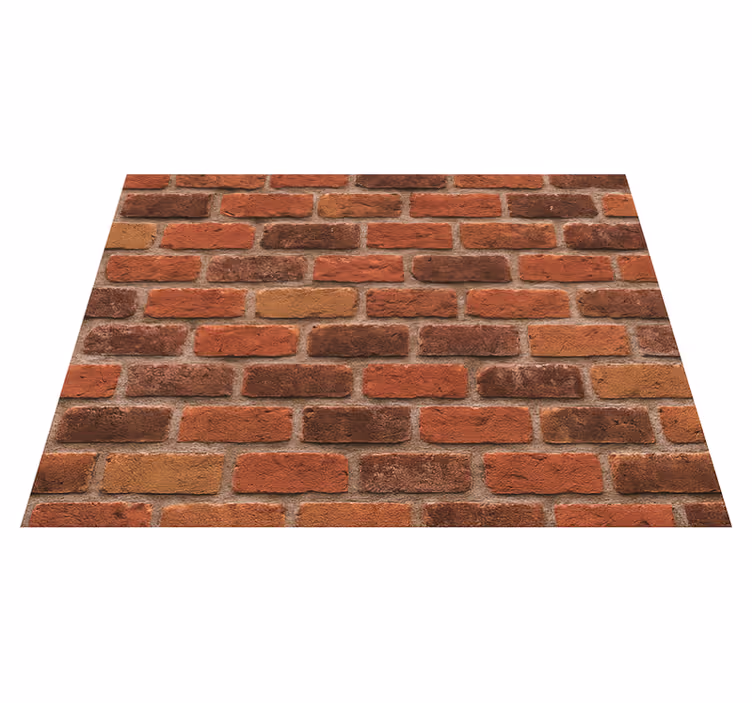 Rustic brick stone bedroom vinyl rug - TenStickers