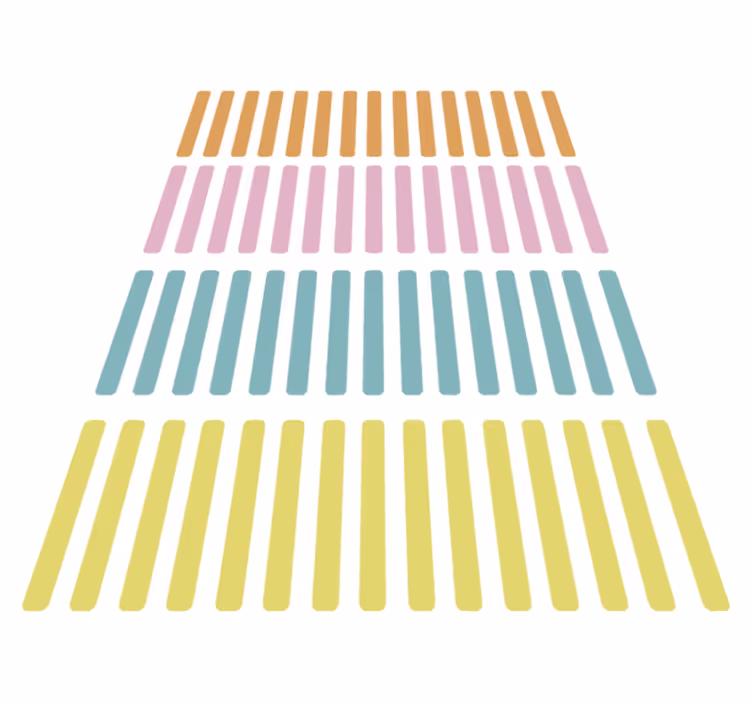 Geometric vinyl rug in colorful confetti stickers - TenStickers