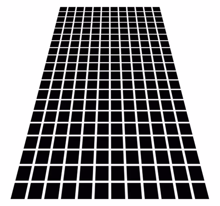 Geometric vinyl rug in gray square pattern - TenStickers