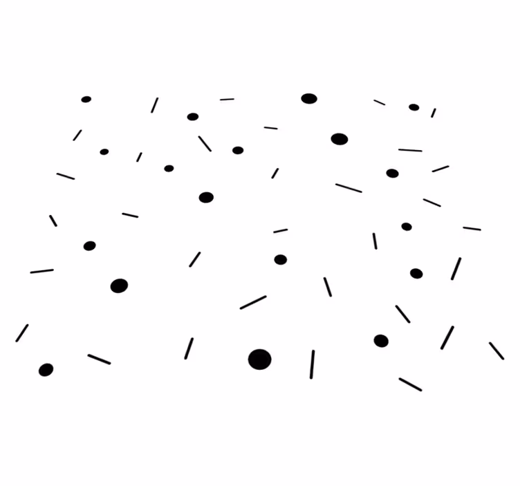 Geometric vinyl rug with circle and line confetti - TenStickers
