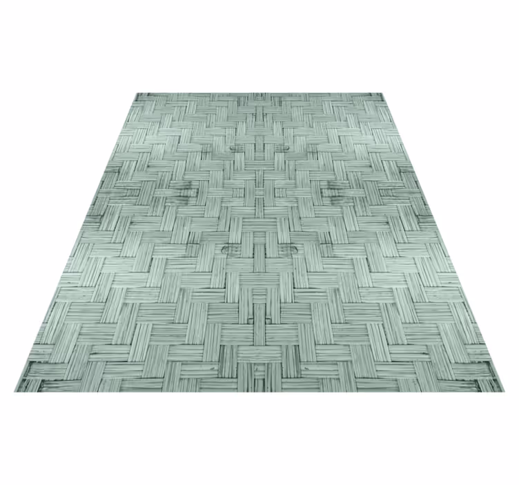 Structured square geometric vinyl rug - TenStickers