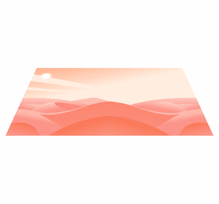 Geometric vinyl rug in pink desert - TenStickers