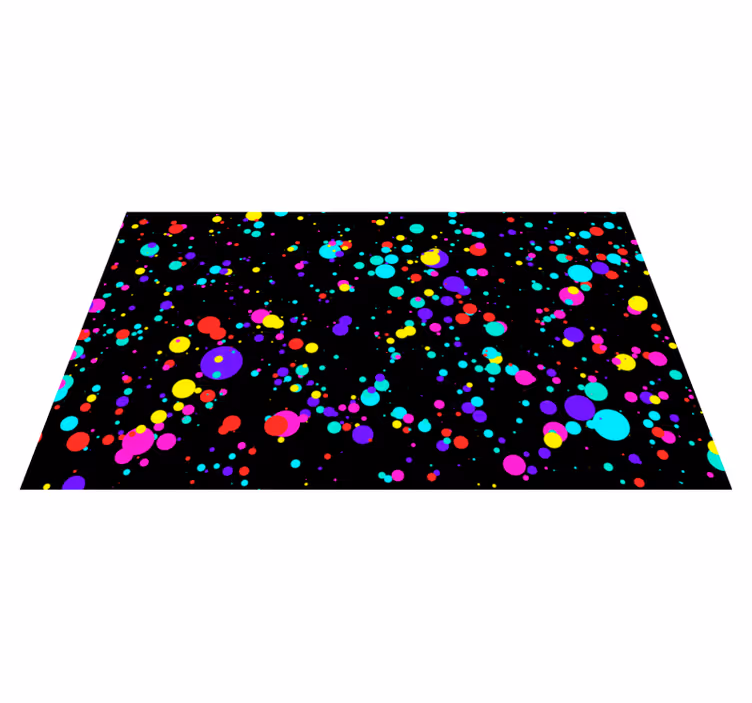 Geometric vinyl rug colorful bubble design - TenStickers
