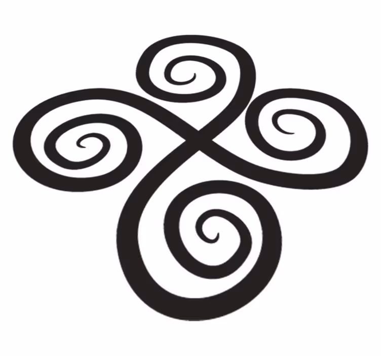 Elegant spin geometric vinyl rug - TenStickers