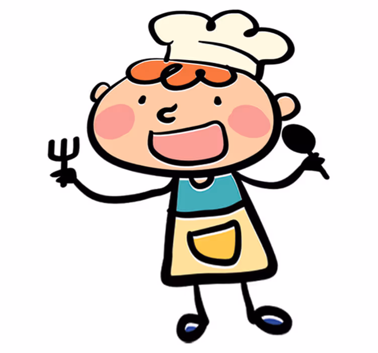 Little chef kids vinyl rug - TenStickers
