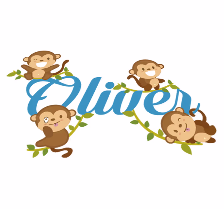 Kids vinyl rug monkey themed vinyl rug - TenStickers