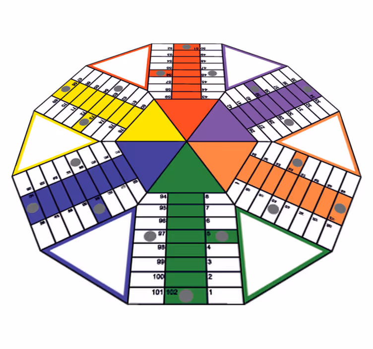 Kids vinyl rug geometric ludo board sticker - TenStickers