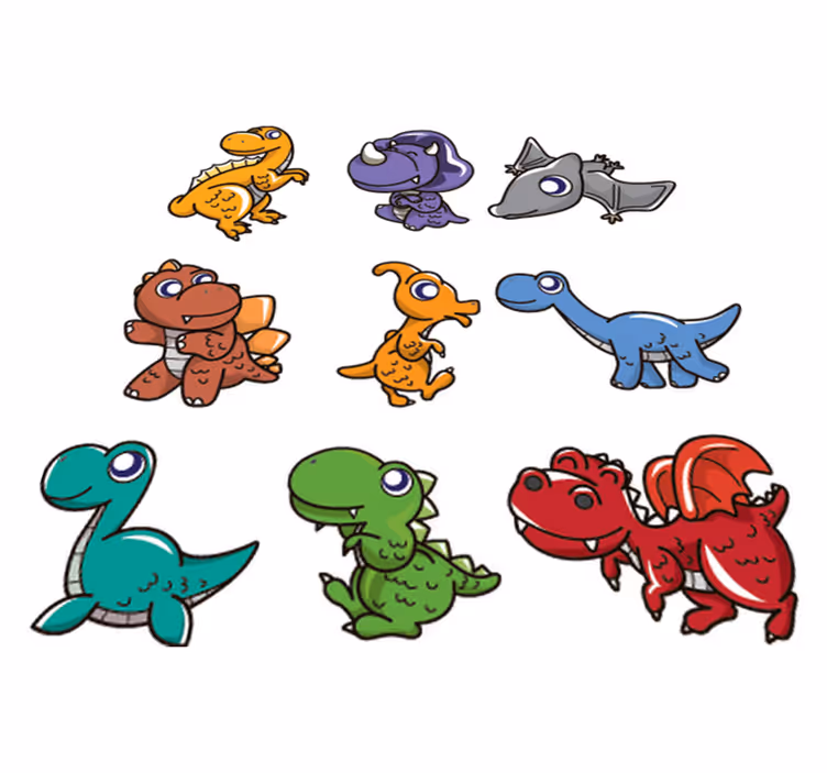 Kids vinyl rug baby dinosaur stickers - TenStickers