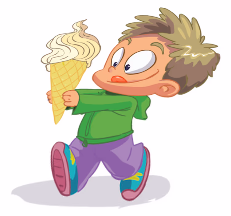 Kids vinyl rug boy with trumpet - TenStickers