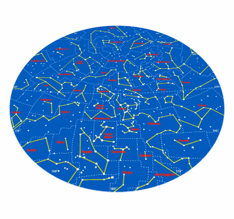 Kids vinyl rug constellations of the southern sky - TenStickers