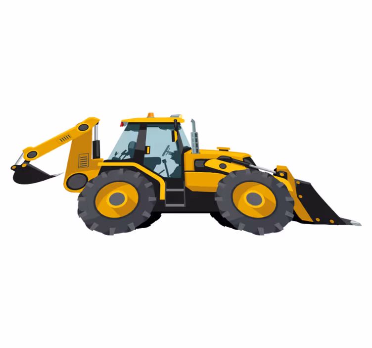 Kids vinyl rug realistic tractor design - TenStickers