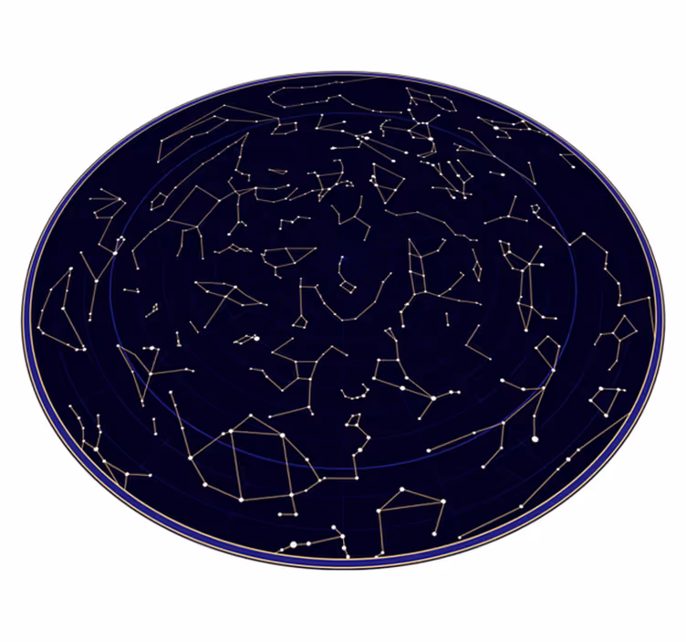 Kids vinyl rug constellation map - TenStickers