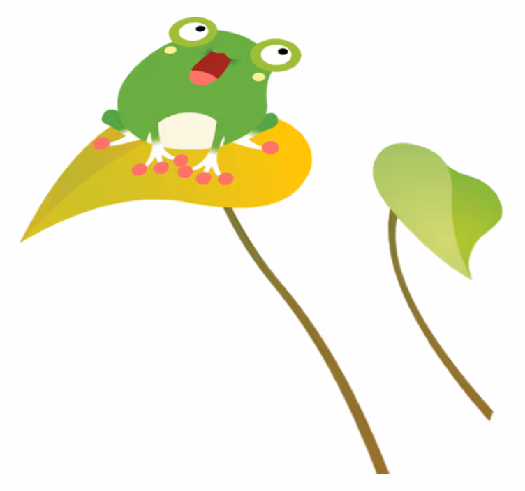 Kids vinyl rug with singing frog design - TenStickers