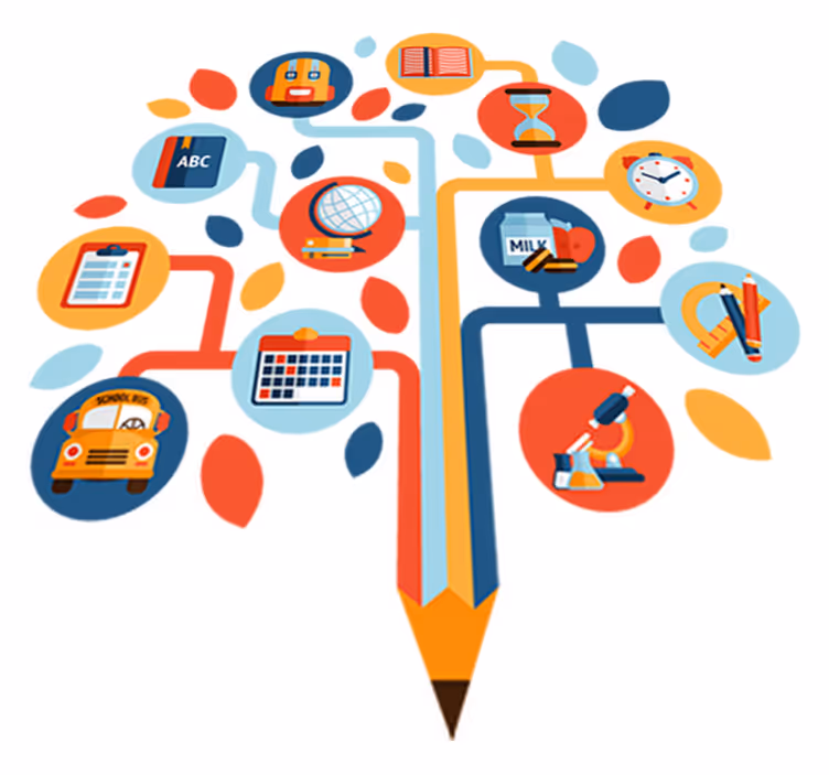 Kids vinyl rug science tree design - TenStickers