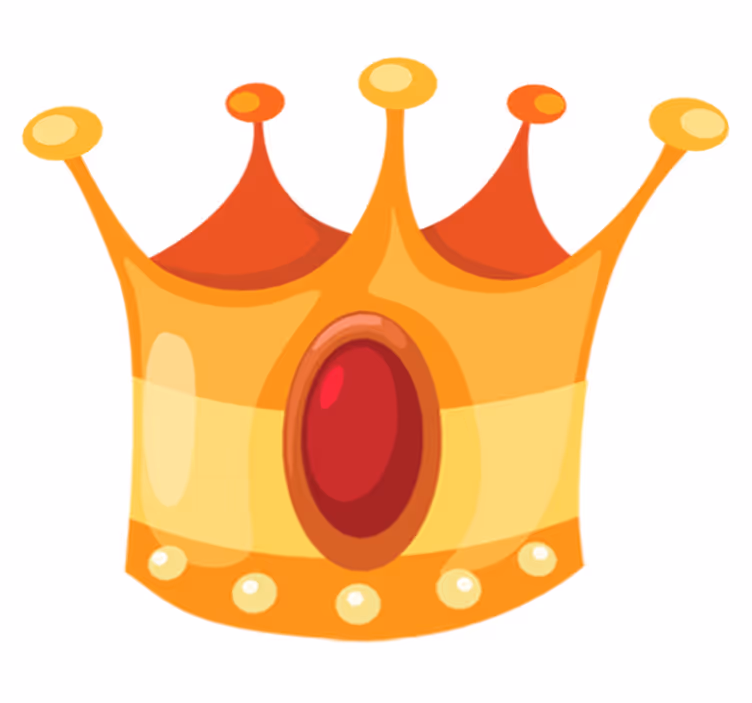Kids vinyl rug with royal crown design - TenStickers