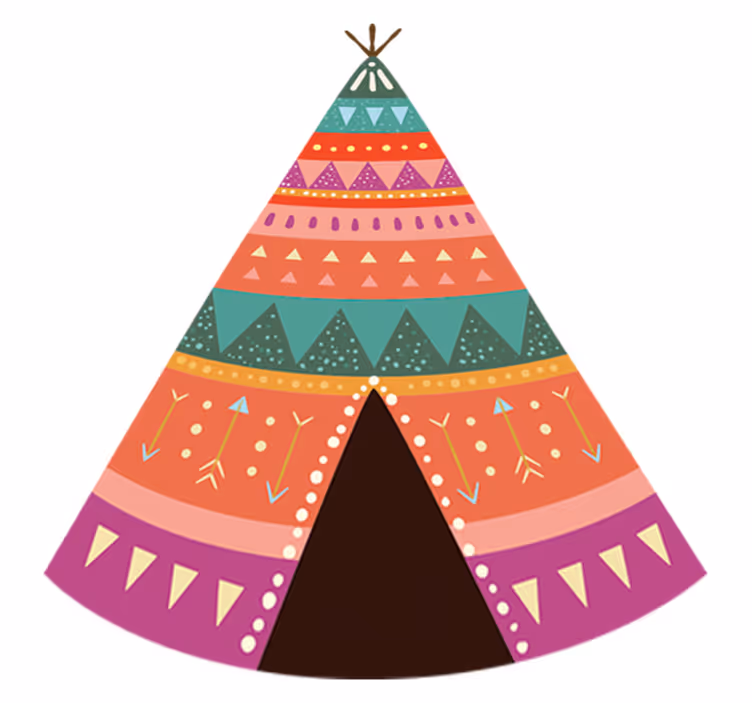 Kids vinyl rug with indian shop design - TenStickers